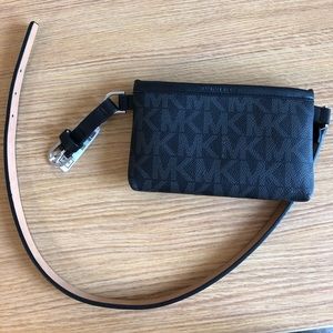 Black Michael Kors Fanny Pack Belt